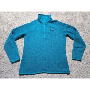 Patagonia Better Sweater 1/4-Zip Pullover Teal Women's size XL